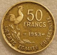 Лот: 9007072. Фото: 2. 50 франков 1953 Франция. Монеты