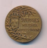 Лот: 8378571. Фото: 2. Швеция Медаль Военно-спортивное... Значки, медали, жетоны