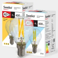 Лот: 18704225. Фото: 2. Лампа светодиодная Sweko 17LED-G45-4W-230-4000K-Е14-CL... Освещение