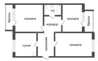 Лот: 12593076. Фото: 11. Продам 3-комн. кв. 60 кв.м. Красноярск...