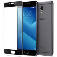 Лот: 12717099. Фото: 3. Защитное стекло для Meizu M5 Black. Смартфоны, связь, навигация