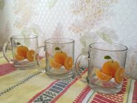 Лот: 13640029. Фото: 3. Кружки стекло Вкусный принт 6шт... Домашний быт