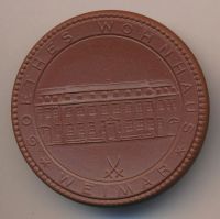 Лот: 14391421. Фото: 2. Германия ГДР Медаль И.В. Гёте... Значки, медали, жетоны