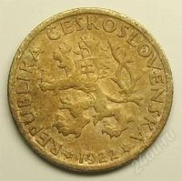 Лот: 56100. Фото: 2. Чехословакия. 1 крона 1922г. Монеты