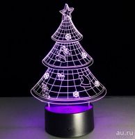 Лот: 8547989. Фото: 2. 3D светильник "Новогодняя елка... Новый год!