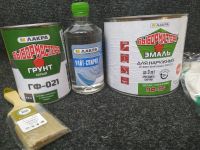 Лот: 14331031. Фото: 5. Зеленая эмаль + грунт + уайт спирит...