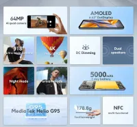Лот: 19943680. Фото: 2. Xiaomi POCO M5S 6/128Gb Gray NFC... Смартфоны, связь, навигация