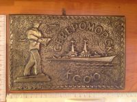 Лот: 13017260. Фото: 2. Чеканка ссср латунь Североморск... Антиквариат