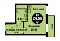Лот: 10580491. Фото: 2. Продам 1-ком. ЖК "Уютный дом на... Продажа
