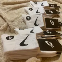 Лот: 20216155. Фото: 5. Носки средние Nike белые! 10 пар...