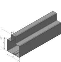 Лот: 20132975. Фото: 2. Т - образный профиль. 60*80 толщина... Срубы и конструкции