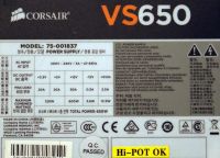 Лот: 8239607. Фото: 2. Corsair VS650. Комплектующие