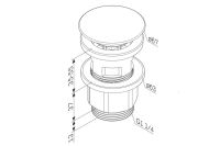 Лот: 25232203. Фото: 2. Донный клапан AM.PM F0700P22. Хозтовары