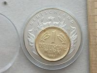 Лот: 17422166. Фото: 5. Монета 1 марка ФРГ 1963 J позолота...