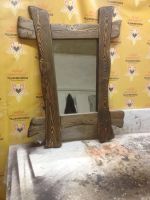 Лот: 8097749. Фото: 3. Зеркало. Массив лиственницы. Текстурированное... Домашний быт