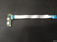 Лот: 17447737. Фото: 2. Б/У плата с USB разъемами на шлейфе... Комплектующие