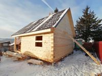 Лот: 16972969. Фото: 11. Дом 6х8 из бруса 150х180 на свайном...