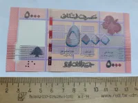 Лот: 25370917. Фото: 2. Ливан 5000 ливров 2014 год год... Банкноты