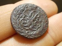 Лот: 16974293. Фото: 2. R-1 ! Очень редкая Полушка 1758... Монеты