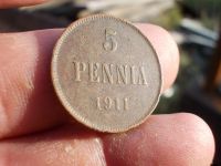 Лот: 14674746. Фото: 2. Красивые, нечастые 5 пенни 1911... Монеты