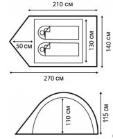 Лот: 12648733. Фото: 2. Палатка 2-местная Nordway Dome... Туризм