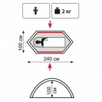 Лот: 21288699. Фото: 2. Палатка Tramp Lite Hurricane1... Туризм