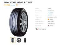 Лот: 20255881. Фото: 6. шины 245/45 R17 Nitto NT830 летние...