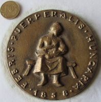 Лот: 10412189. Фото: 3. Венгрия Медаль 1983 врачи - акушеры... Коллекционирование, моделизм