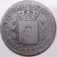 Лот: 904674. Фото: 2. Испания. 10 сантим 1879г. Большая... Монеты
