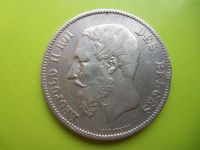 Лот: 2975984. Фото: 2. 5 франков 1871 г. Бельгия,серебро... Монеты