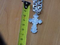 Лот: 7676640. Фото: 5. Цепь крест серебро