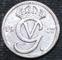 Лот: 12431573. Фото: 2. Швеция. 10 эре. 1947 год. Монеты