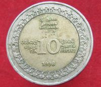 Лот: 15280380. Фото: 2. Шри-Ланка 10 рупий, 1998г. 50... Монеты