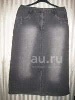 Лот: 19131004. Фото: 2. джинсовая юбка серого цвета со... Женская одежда