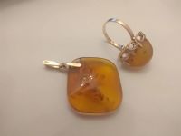 Лот: 10942837. Фото: 5. Золотое кольцо с янтарем.