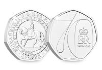 Лот: 17815659. Фото: 4. Новинка - BUNC 50 пенсов 70 лет... Красноярск