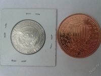 Лот: 1673785. Фото: 2. Монеты в коллекцию 2 штуки серебро... Монеты