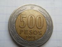 Лот: 9354981. Фото: 2. Чили 500 песо 2000. Монеты
