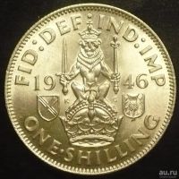 Лот: 9887462. Фото: 3. 2 монеты 1 шиллинг 1946г Англия. Коллекционирование, моделизм