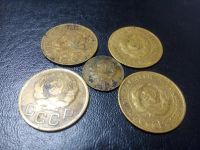 Лот: 7983656. Фото: 2. 5 трояков и копейка 1935. Монеты