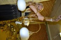 Лот: 2360299. Фото: 3. Люстра. Мат. золото 3*60. Строительство и ремонт