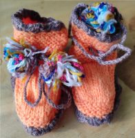 Лот: 17364546. Фото: 7. Вязаные пинетки сандалики