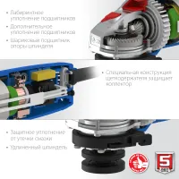 Лот: 25110930. Фото: 8. УШМ ЗУБР П125-750, болгарка серии...