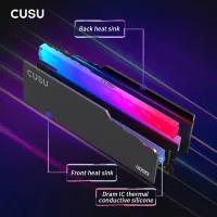 Лот: 25197702. Фото: 2. 64Gb (4x16Gb) DDR4 Cusu RGB 3200MHz... Комплектующие