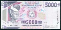 Лот: 6327438. Фото: 2. Гвинея 5000 франков 2015г ПРЕСС. Банкноты