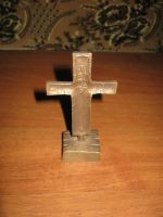 Лот: 6042532. Фото: 5. Настольное распятие бронза Европа