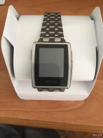Лот: 8120752. Фото: 2. pebble steel(2 ремешка: кожанный... Смартфоны, связь, навигация