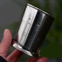 Лот: 4551940. Фото: 2. Складная рюмка из нержавеющей... Туризм