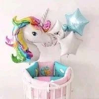 Лот: 11162488. Фото: 2. Единорог радужный гелий воздушный... Сувениры, подарки