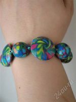 Лот: 565734. Фото: 2. Изделия из полимерной глины браслет... Ювелирные изделия, бижутерия, часы